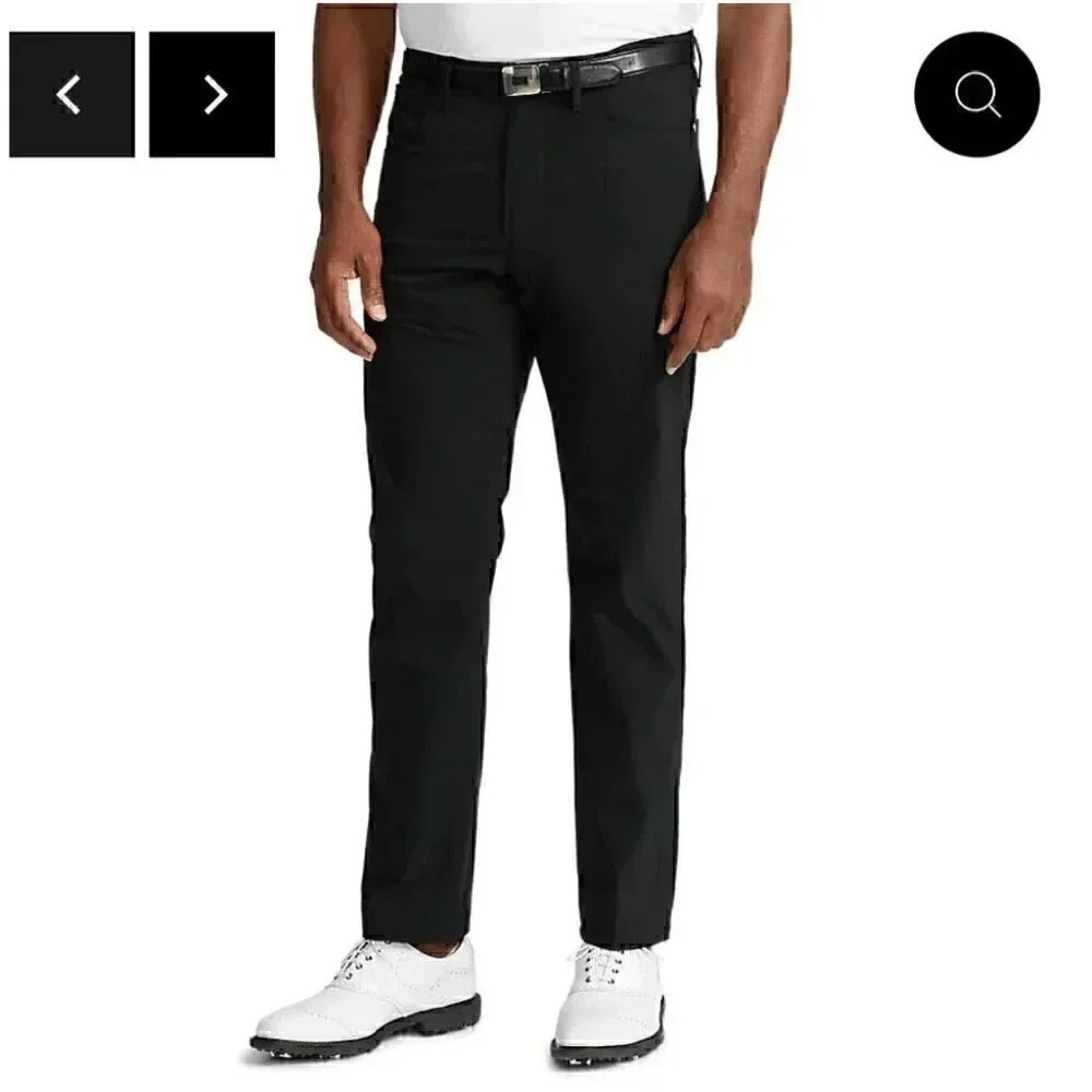 RLX Ralph Lauren Athletic Tailored Fit Black 5 Pocket Pants sz 40x32 - Picture 9 of 11